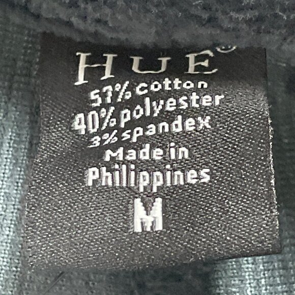 Hue Women's Grey Blue Corduroy Slim Fit Pants Size M Stretchy - New - Picture 6 of 9